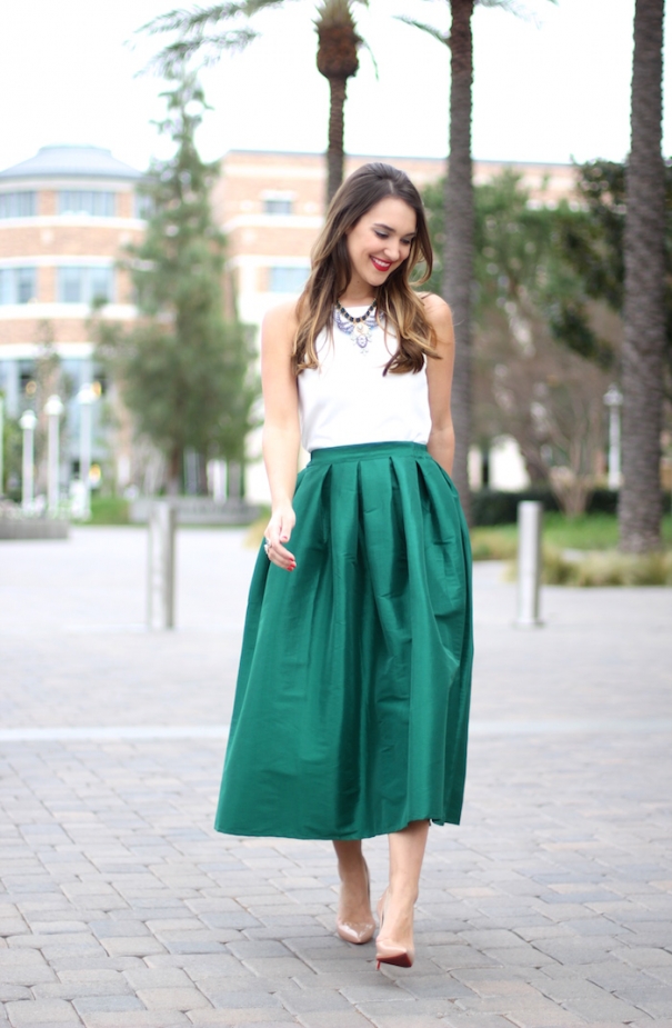 Green Ball Skirt