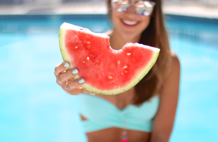 Poolside watermelon