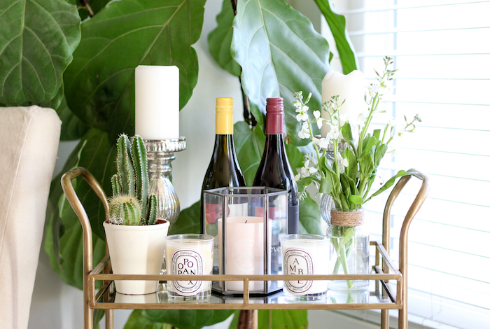 romantic bar cart