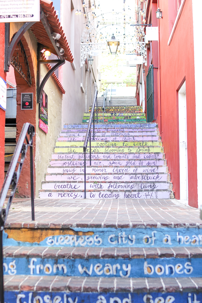 colorful staircase in bermuda