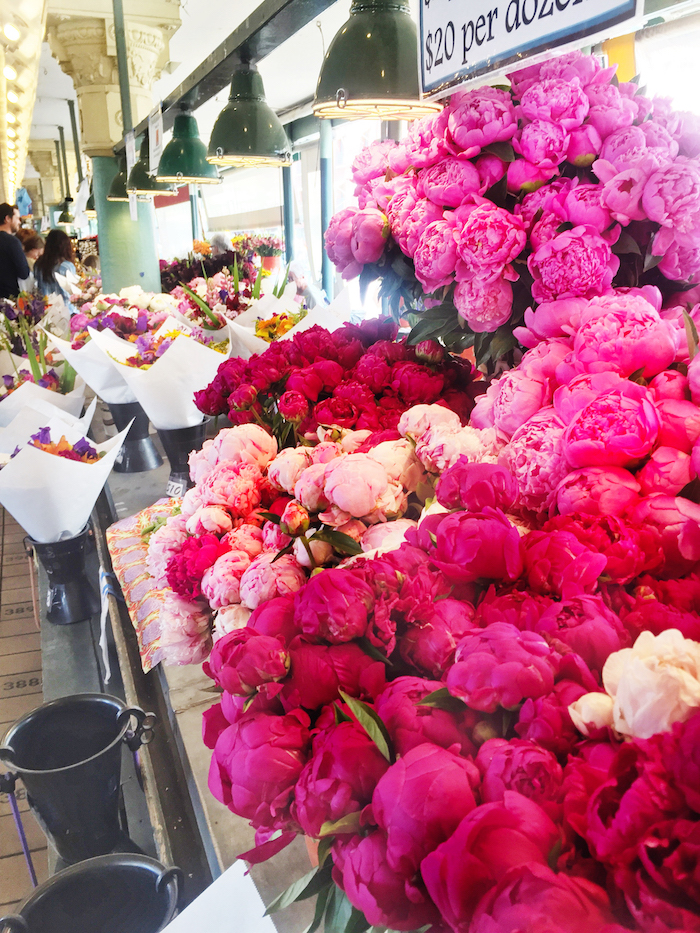 pink peonies