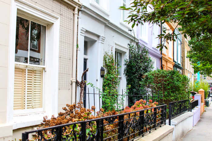 colorful rowhouses