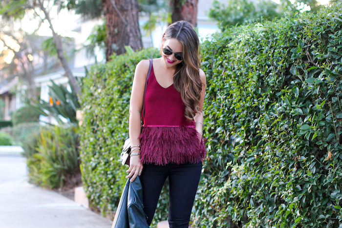 berry feather top