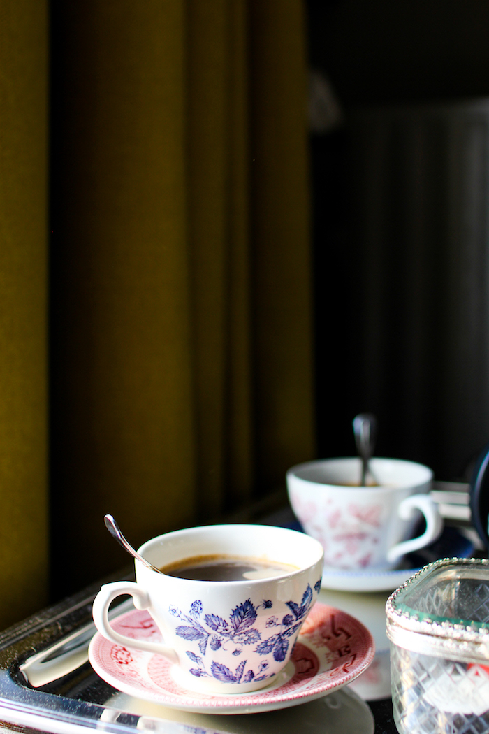 porcelain teacup and saucer