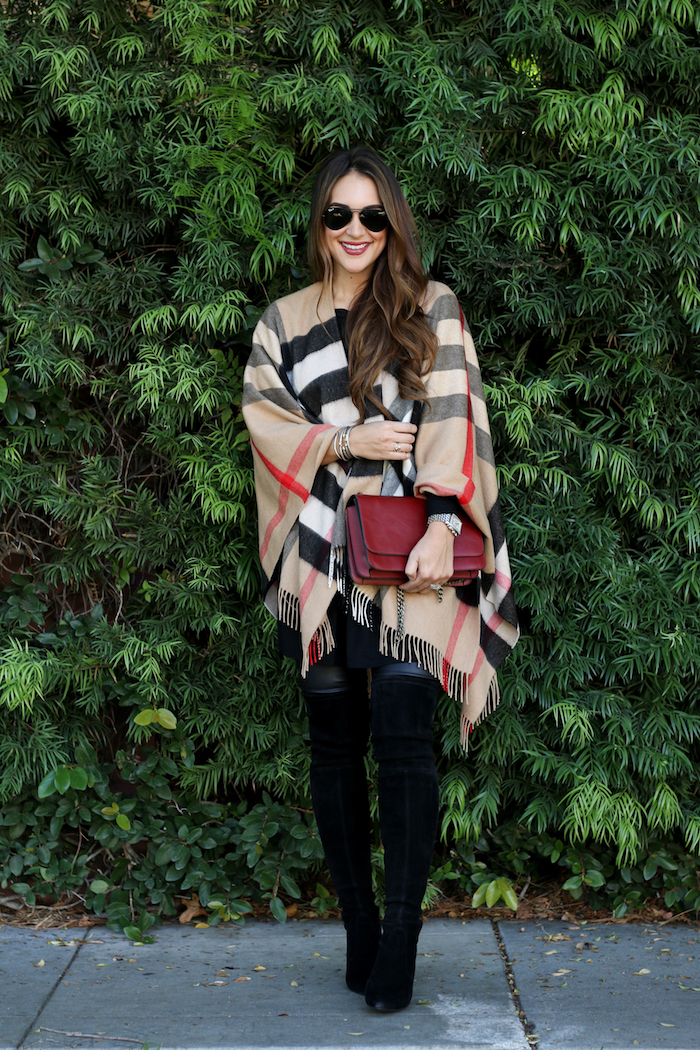 Burberry hotsell poncho outfit