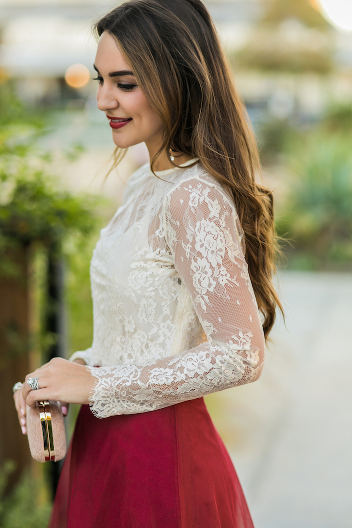 ivory lace top