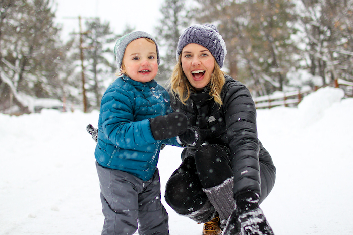 little boy in the snow