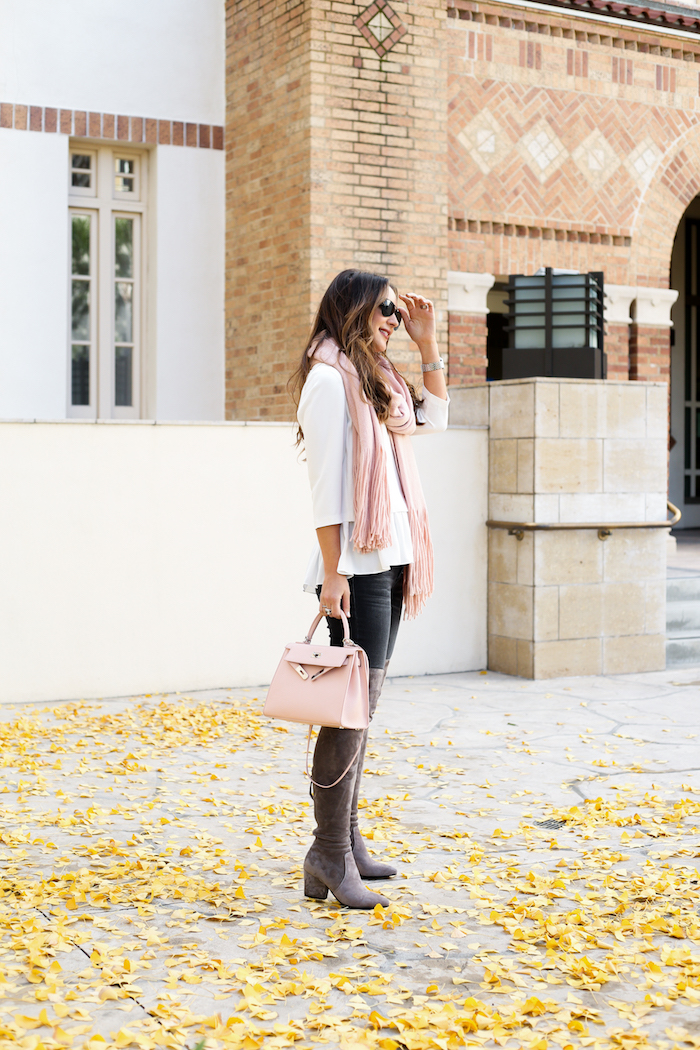 pink handbag