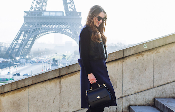 long navy vest