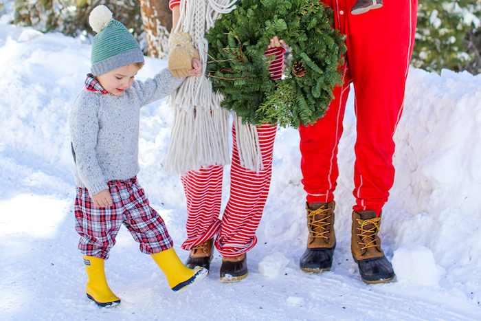 christmas card in the snow