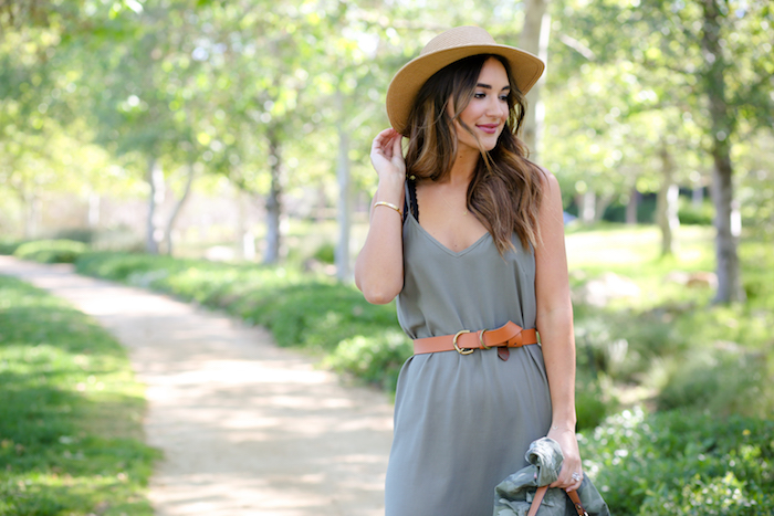 Olive Green Slip Dress