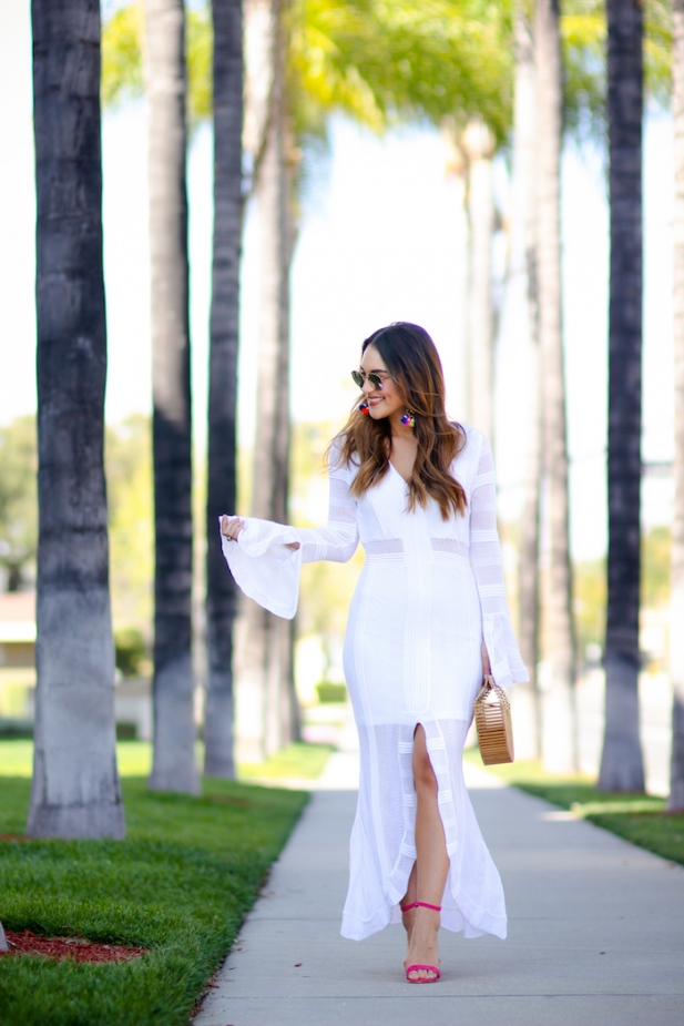 White Crochet Maxi Dress