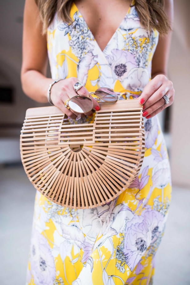 Yellow Maxi Wrap Dress