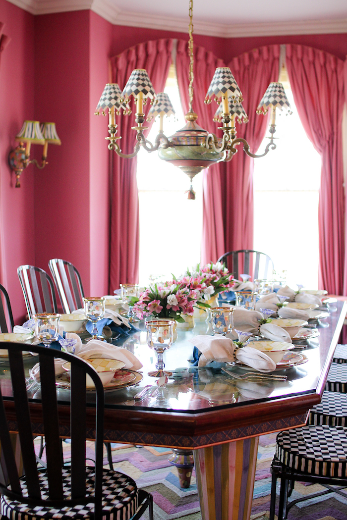 pink silk curtains