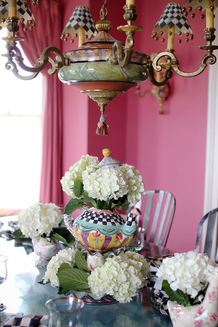 pink dining room