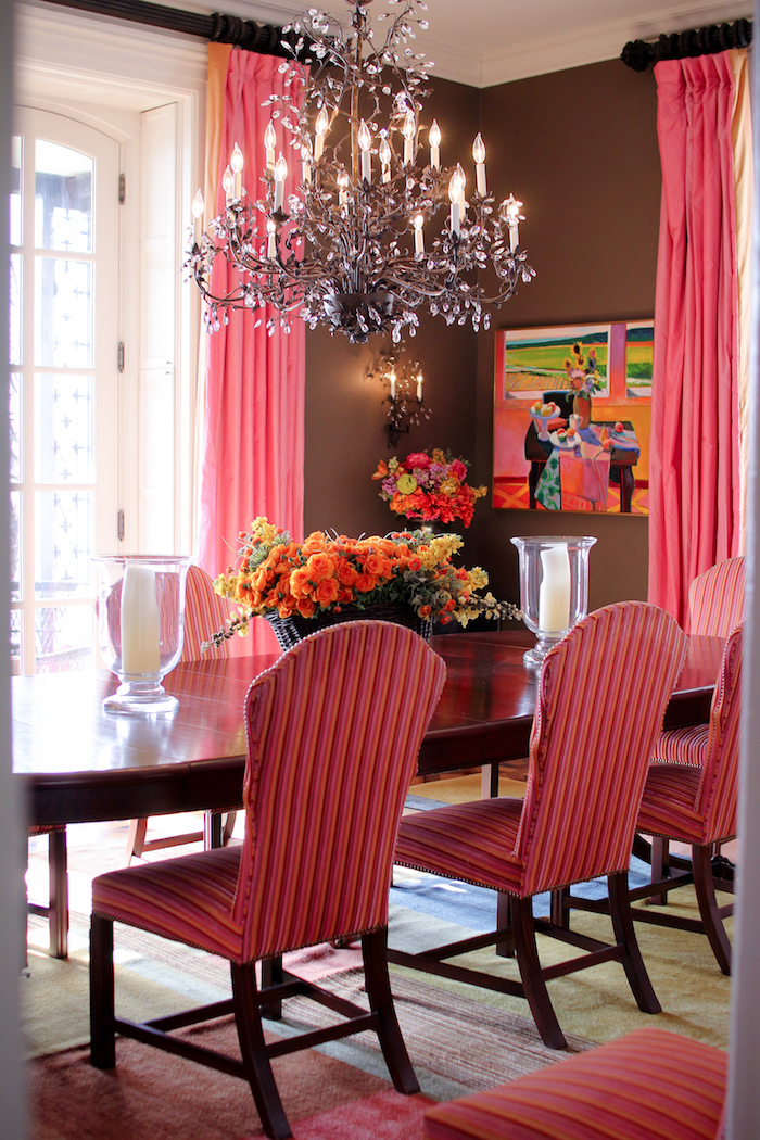 pink dining chairs