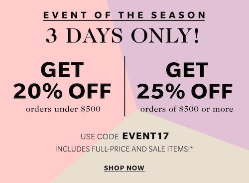 shopbop spring sale