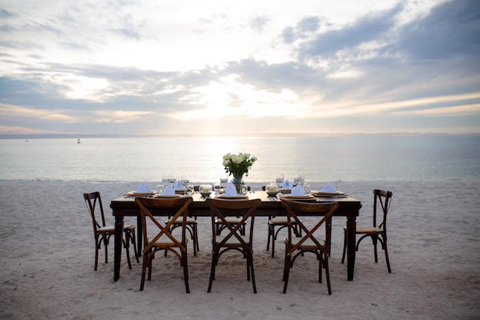 dinner on the beach