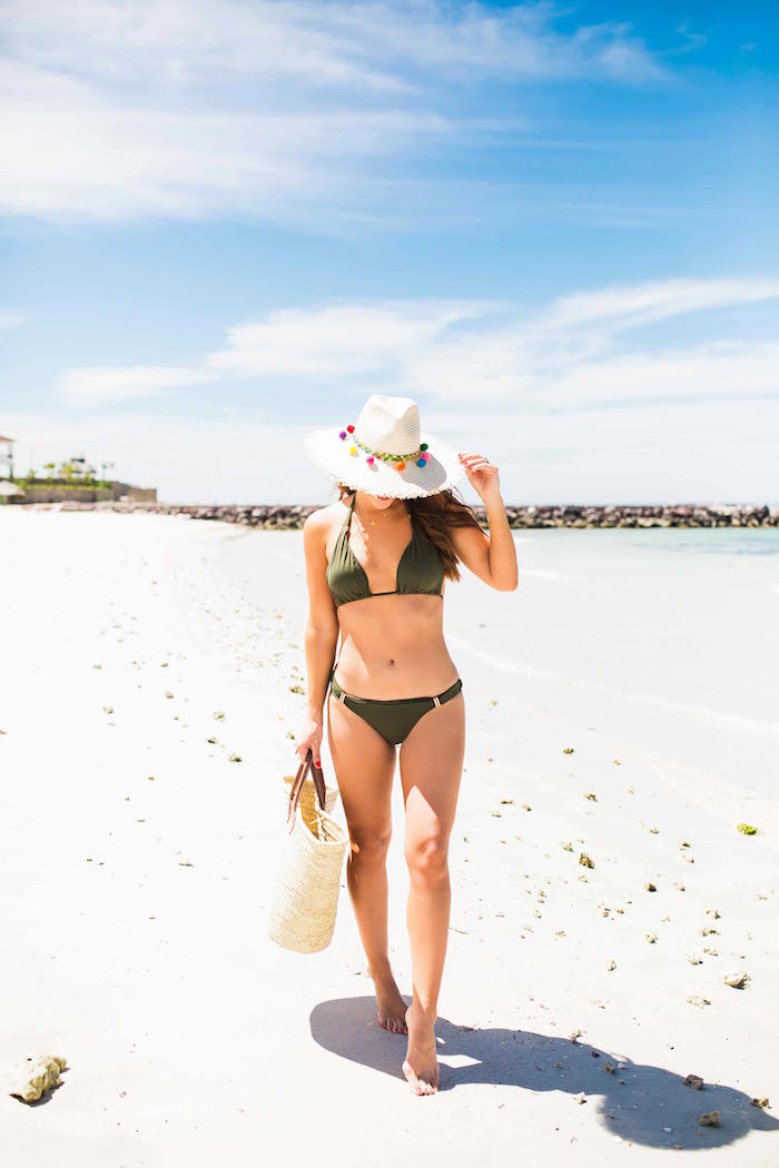 olive green bikini