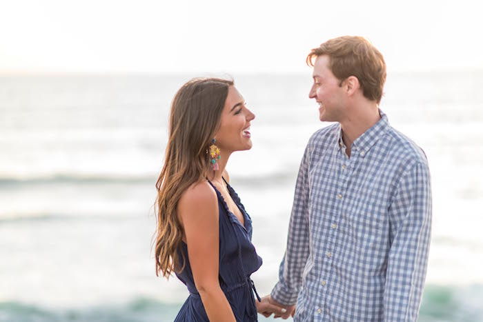 sunset couples shoot on the beach