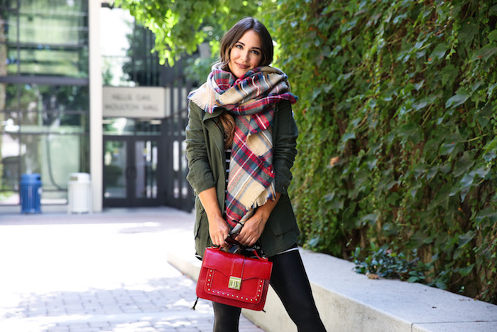 red top handle handbag