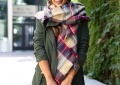 oversized plaid scarf