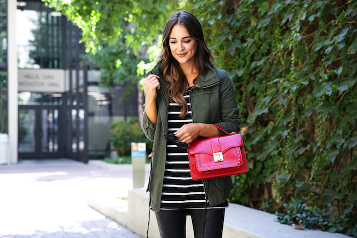 black and white striped shirt