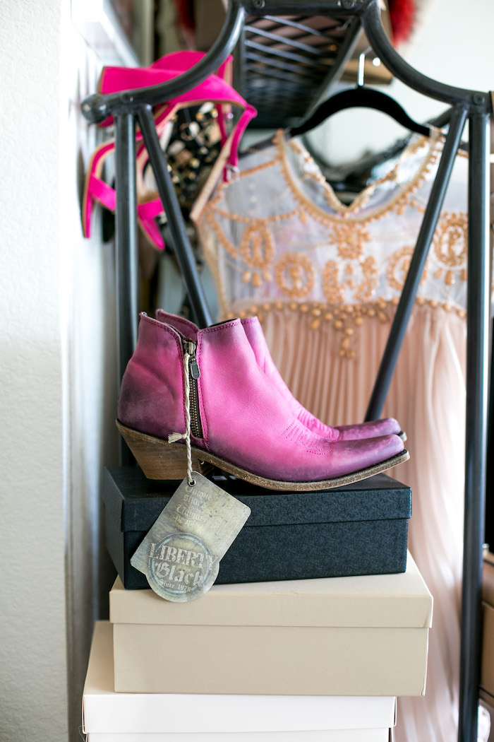 pink ankle booties