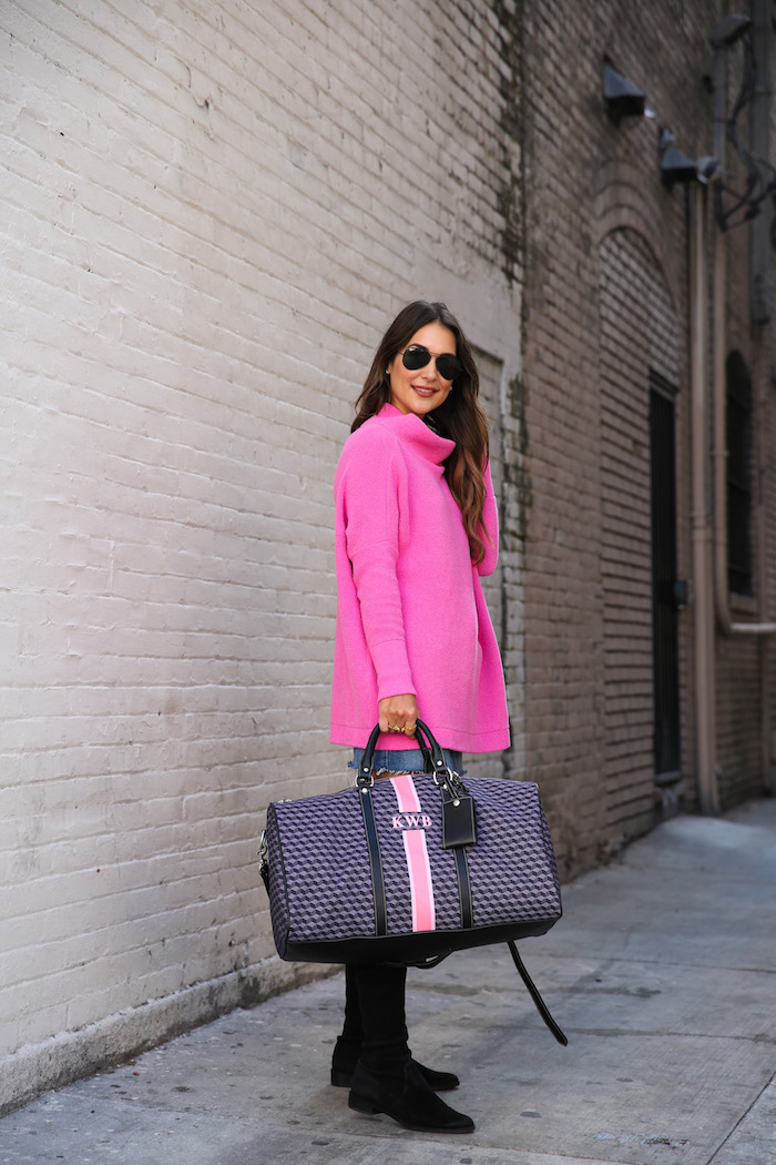 hot pink sweater