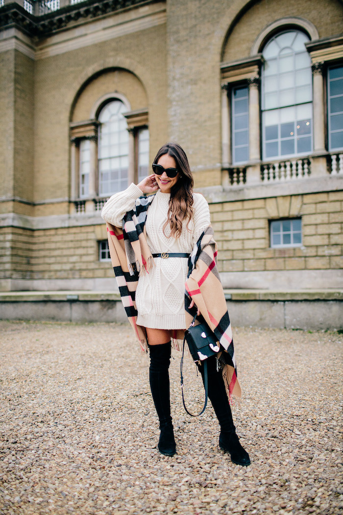 oversized burberry scarf