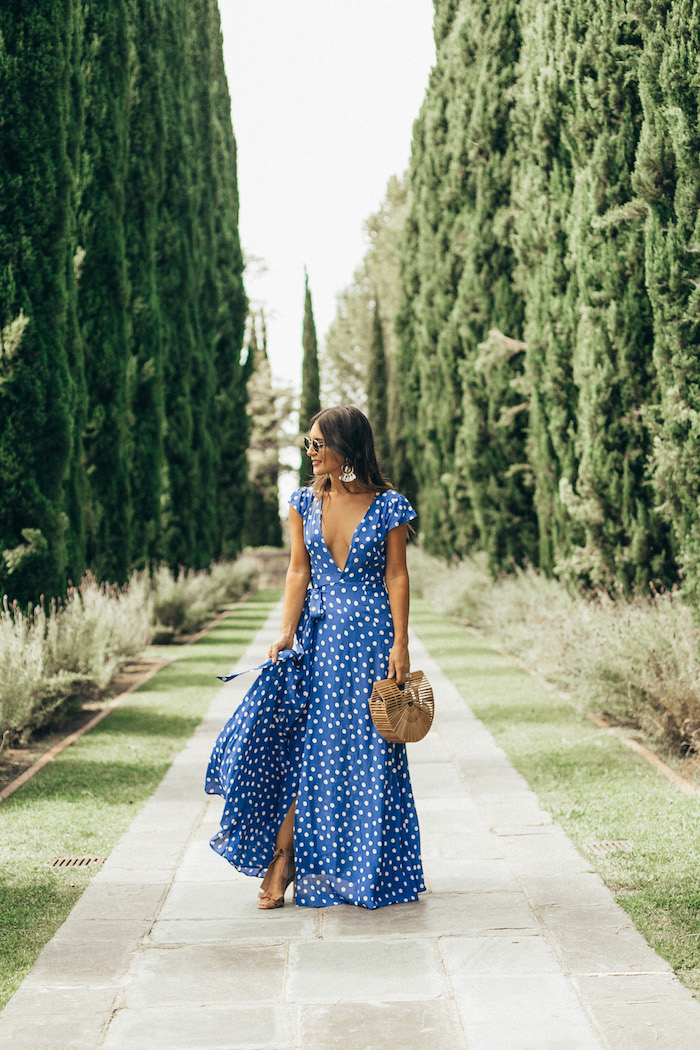 Tularosa sid outlet wrap dress blue