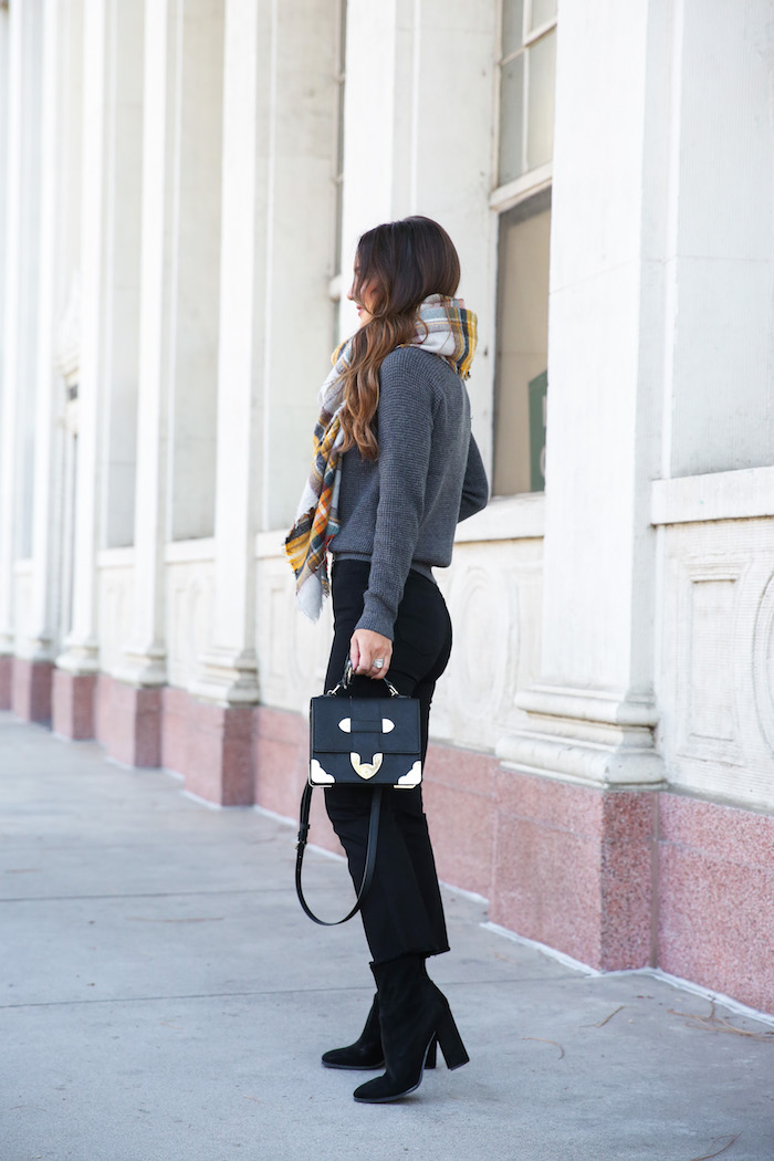 black satchel bag