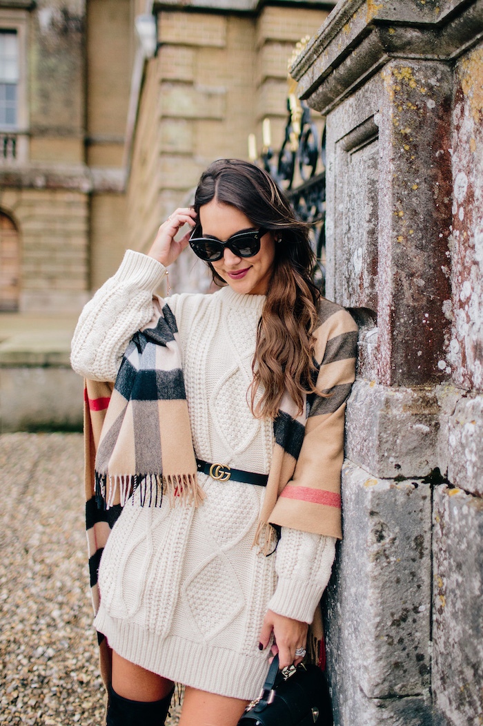 cable knit sweater dress