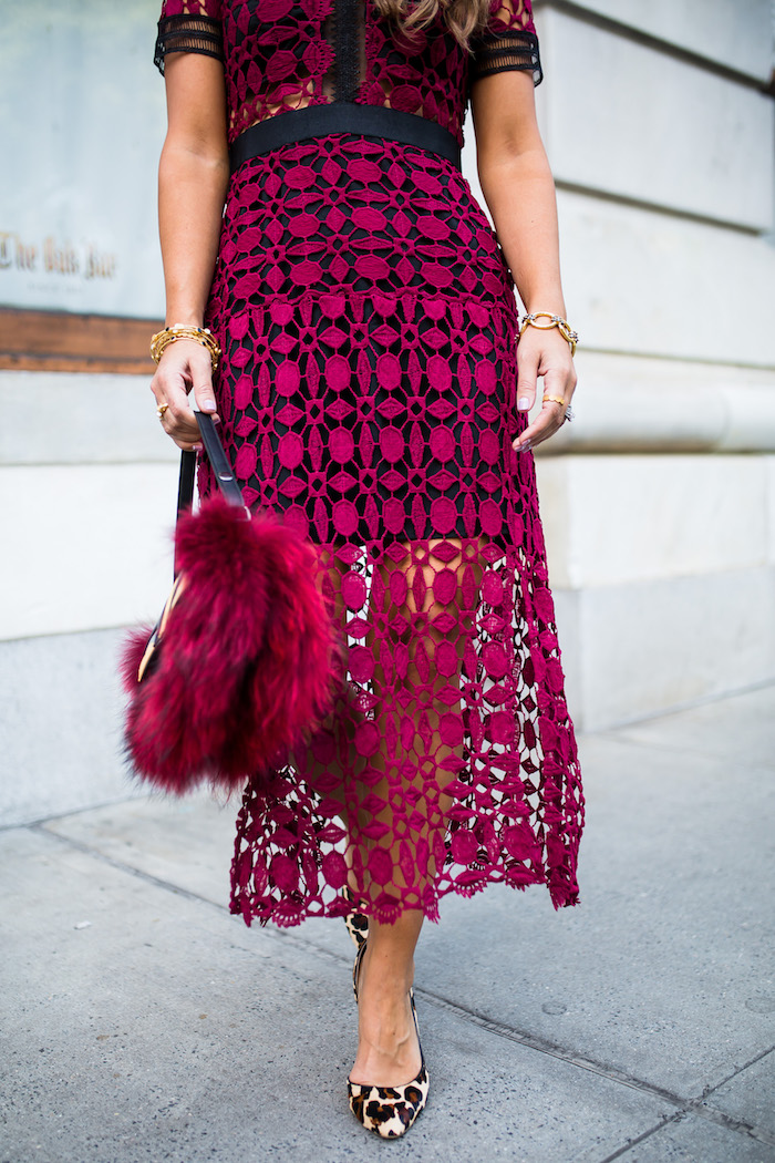 crochet midi dress