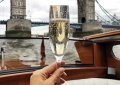 champagne on a boat in london