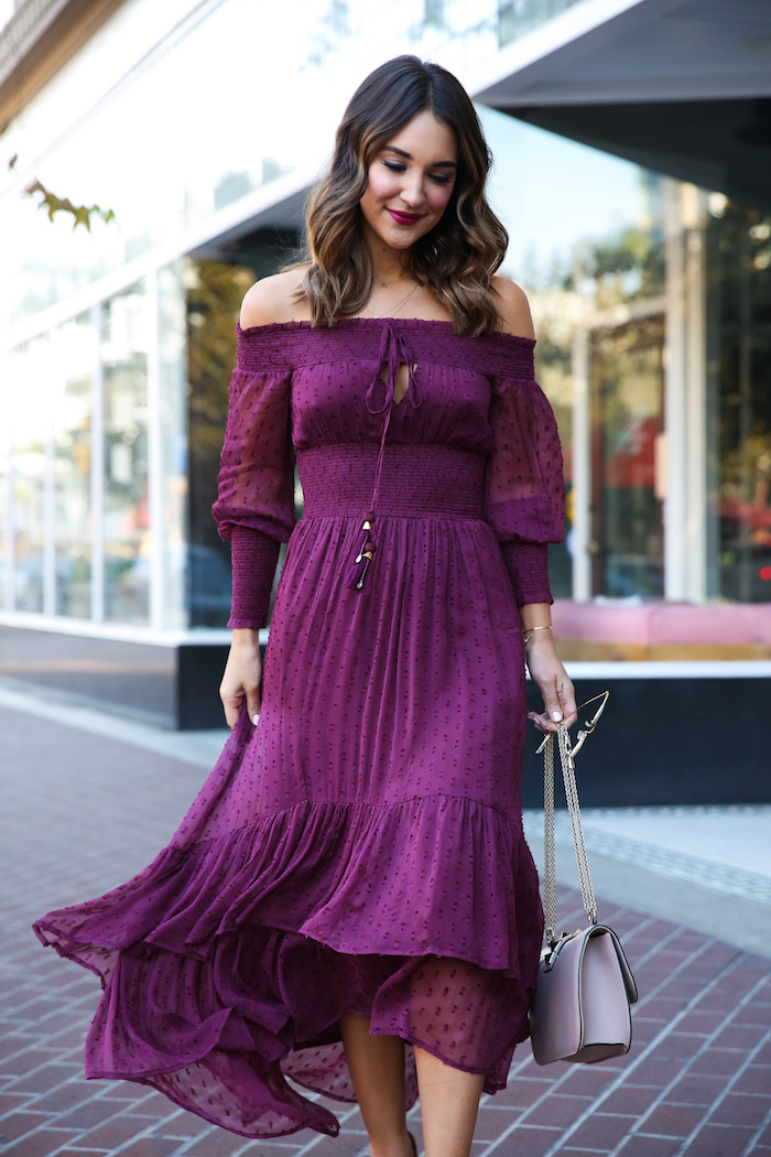 off the shoulder peasant dress