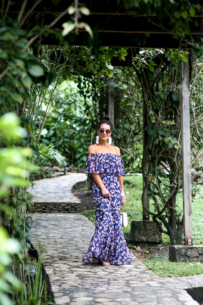 off the shoulder maxi dress