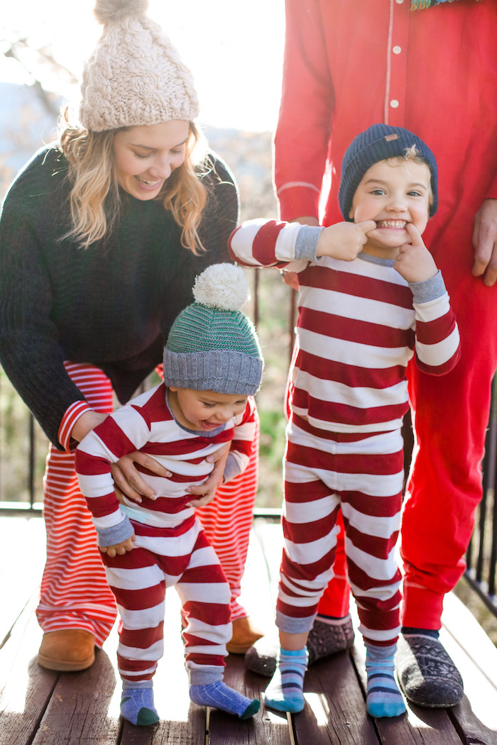 striped kids pajamas