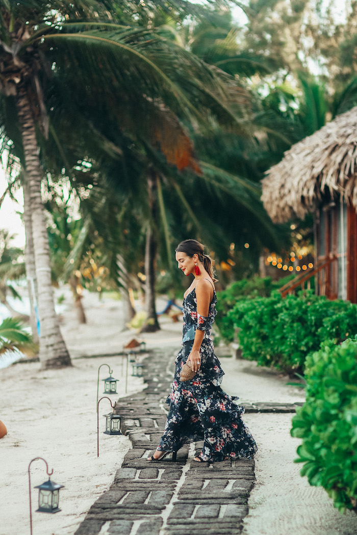 Black Floral Maxi Dress