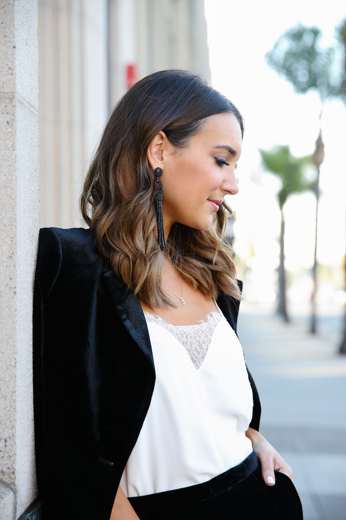 baublebar black tassel earrings