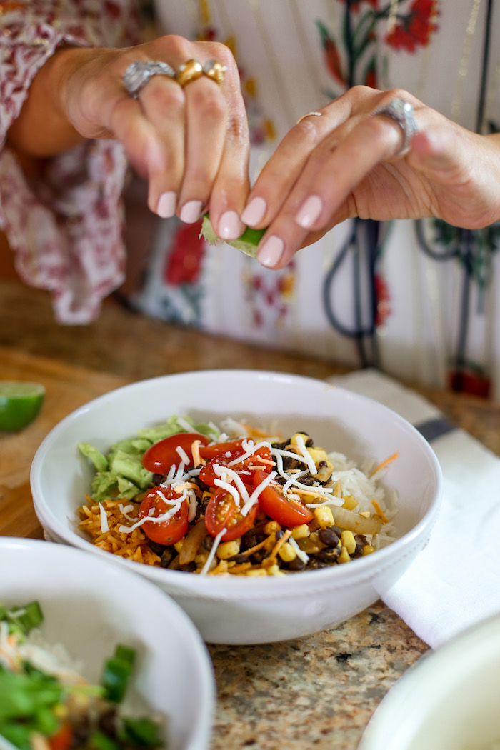 make your own burrito bowl