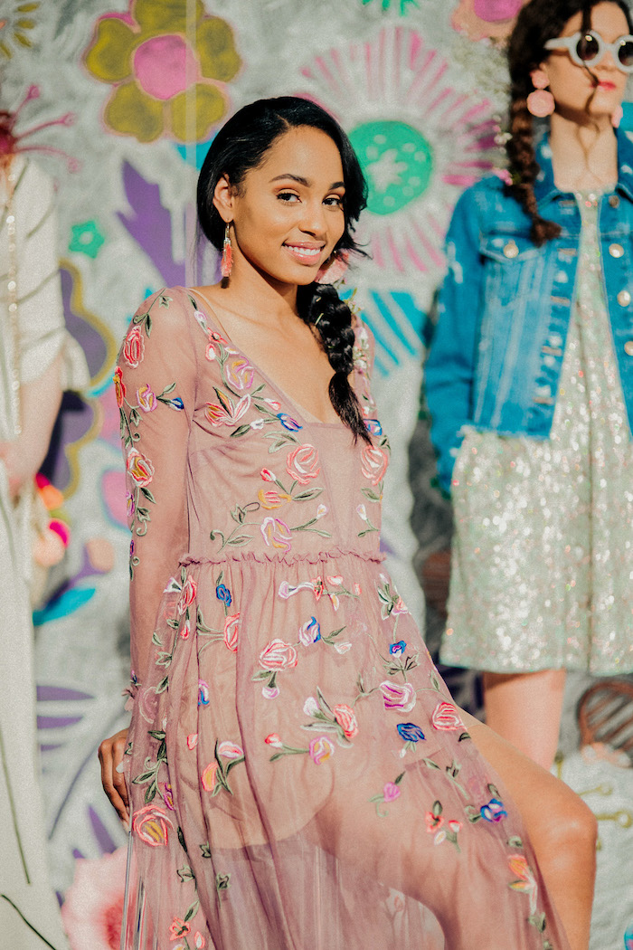 lavender floral maxi dress