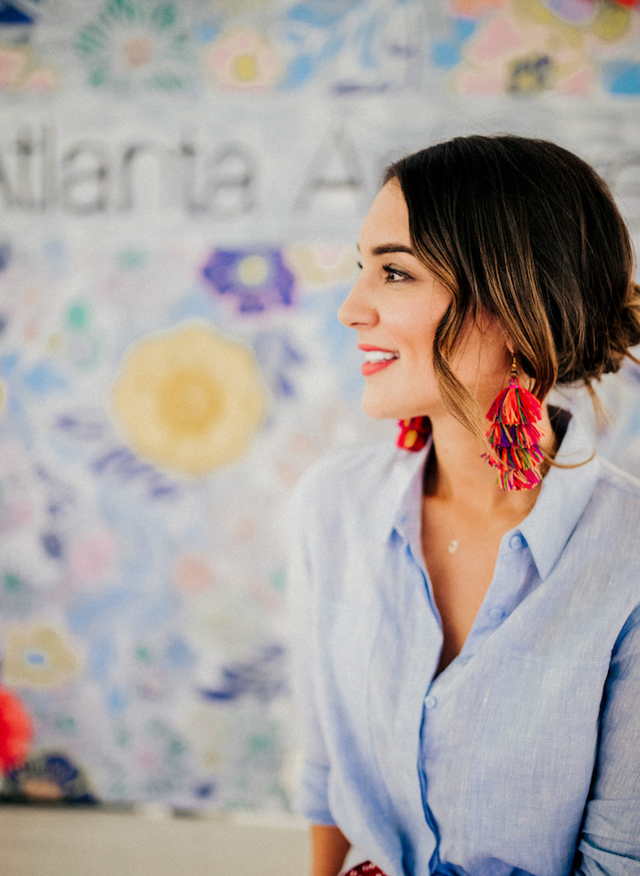 red tassel earrings