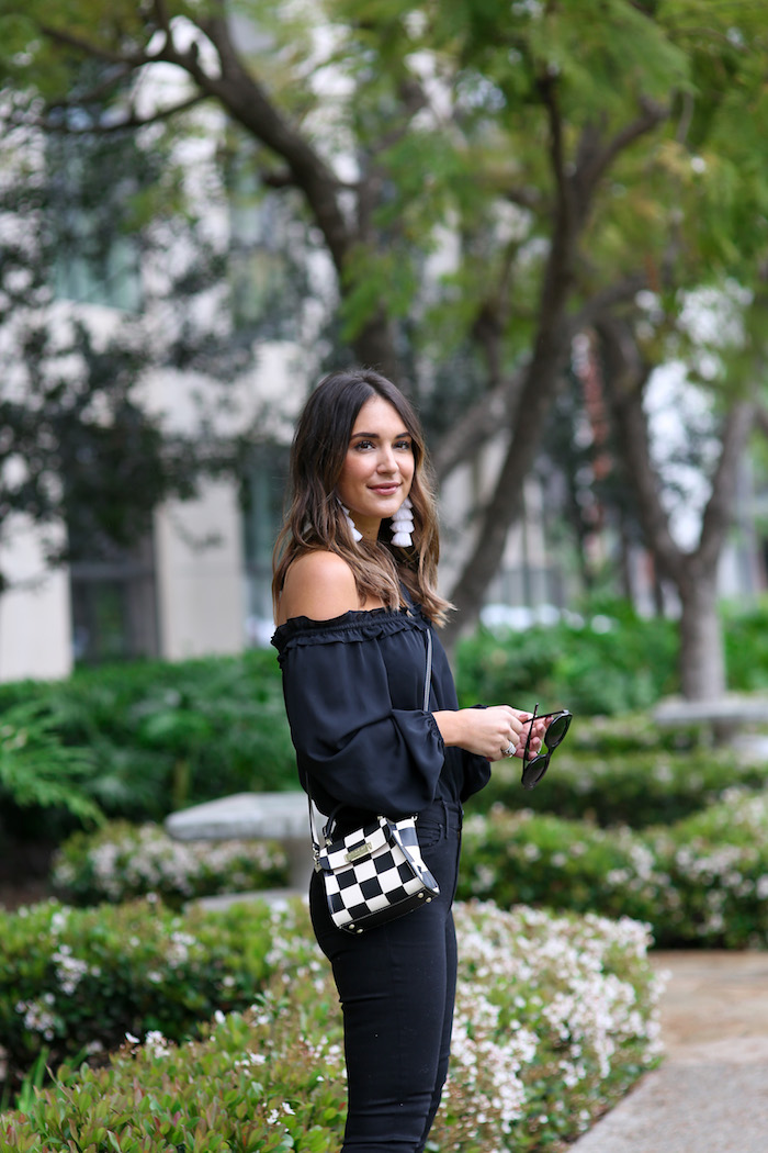 white tassel earrings