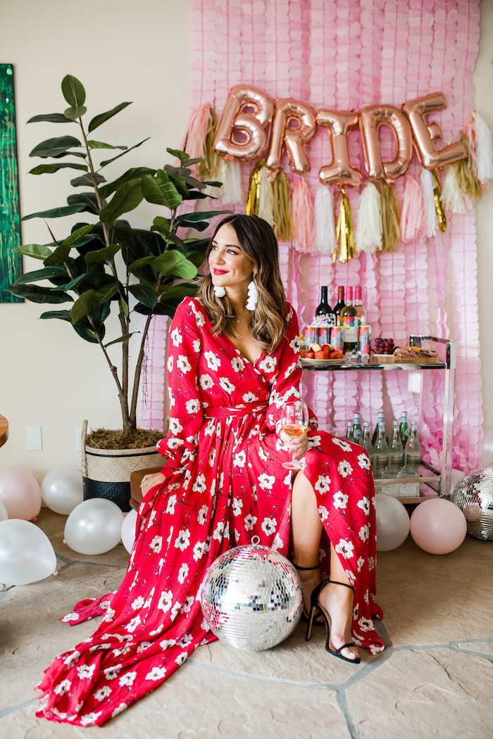 red maxi dress