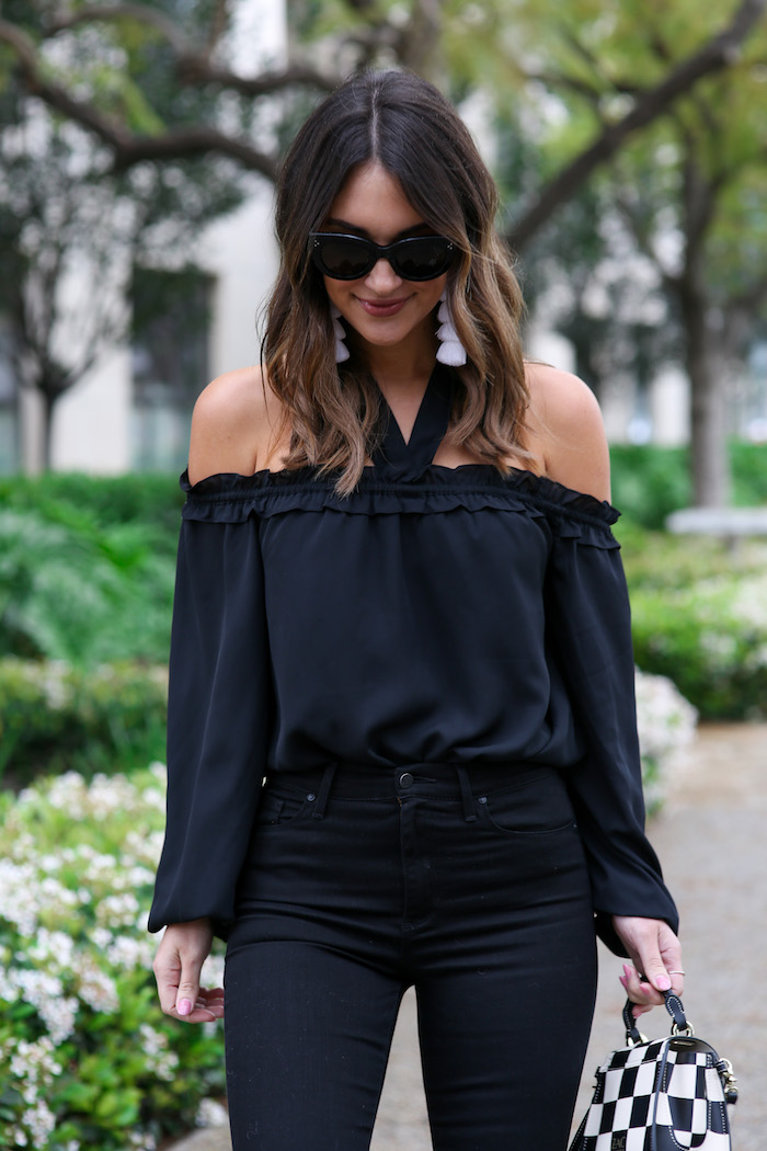 white tassel earrings