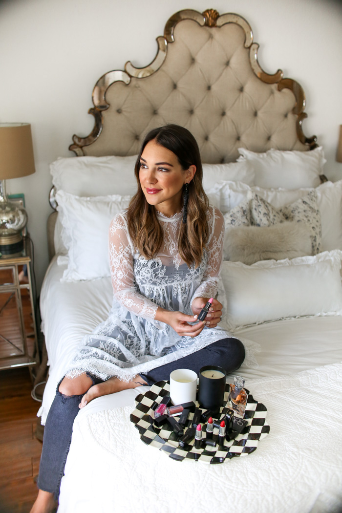 white lace dress