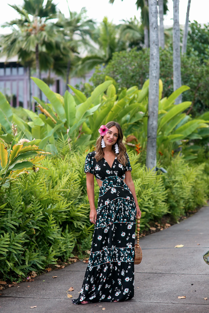 Black Floral Maxi Dress