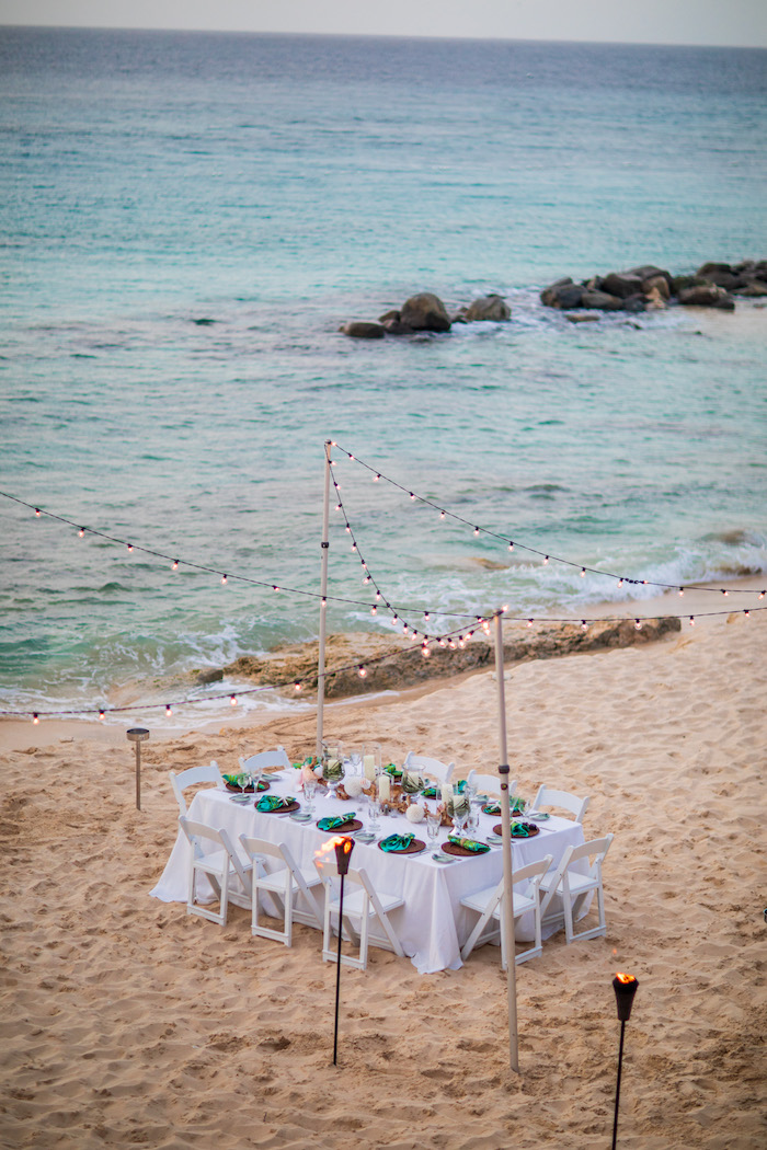 sunset dinner on the beach