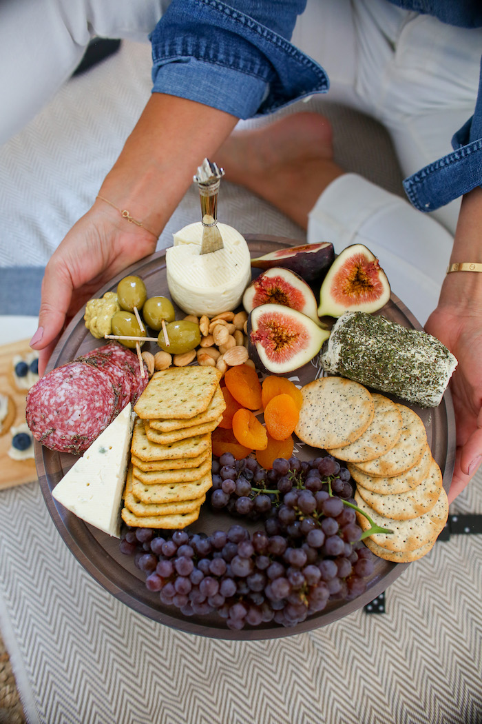 putting together a cheese board